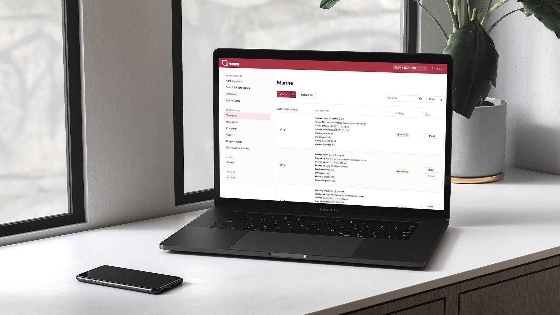 Data management system for insurance brokers