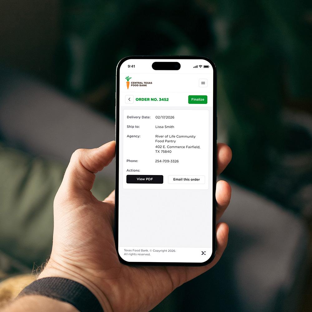 Central Texas Food Bank - Traceable Food Delivery Operations