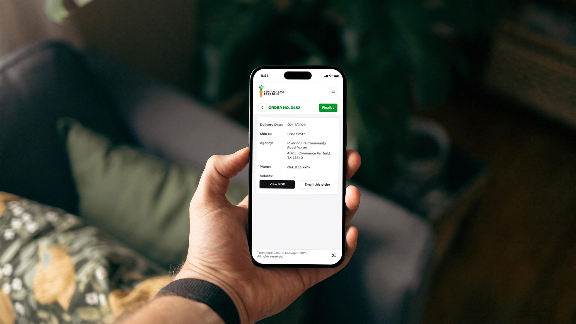 Traceable Food Delivery Operations