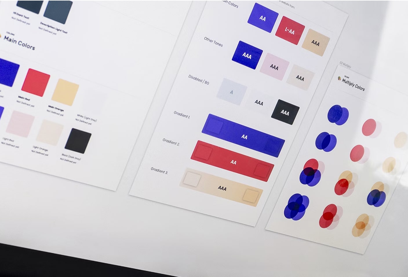 Screen with branding design